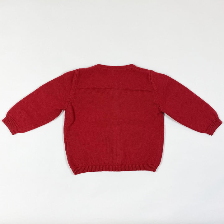 Petit Bateau red wool mix cardigan 6M/67