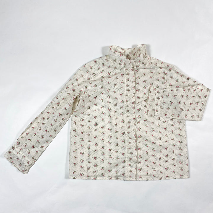 Bonpoint polkadot rose print blouse 6Y 1