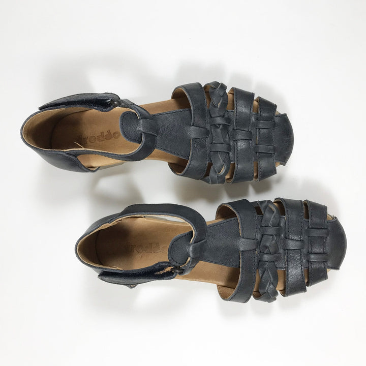 Froddo navy leather sandals with braid detail 29