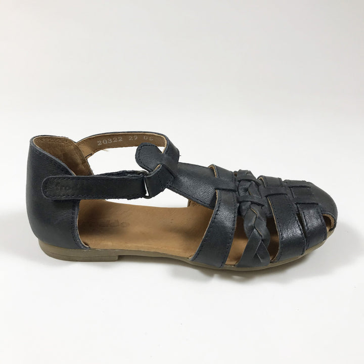 Froddo navy leather sandals with braid detail 29