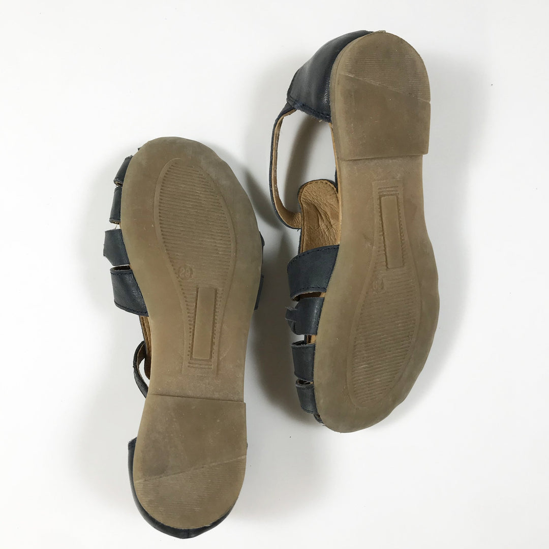 Froddo navy leather sandals with braid detail 29