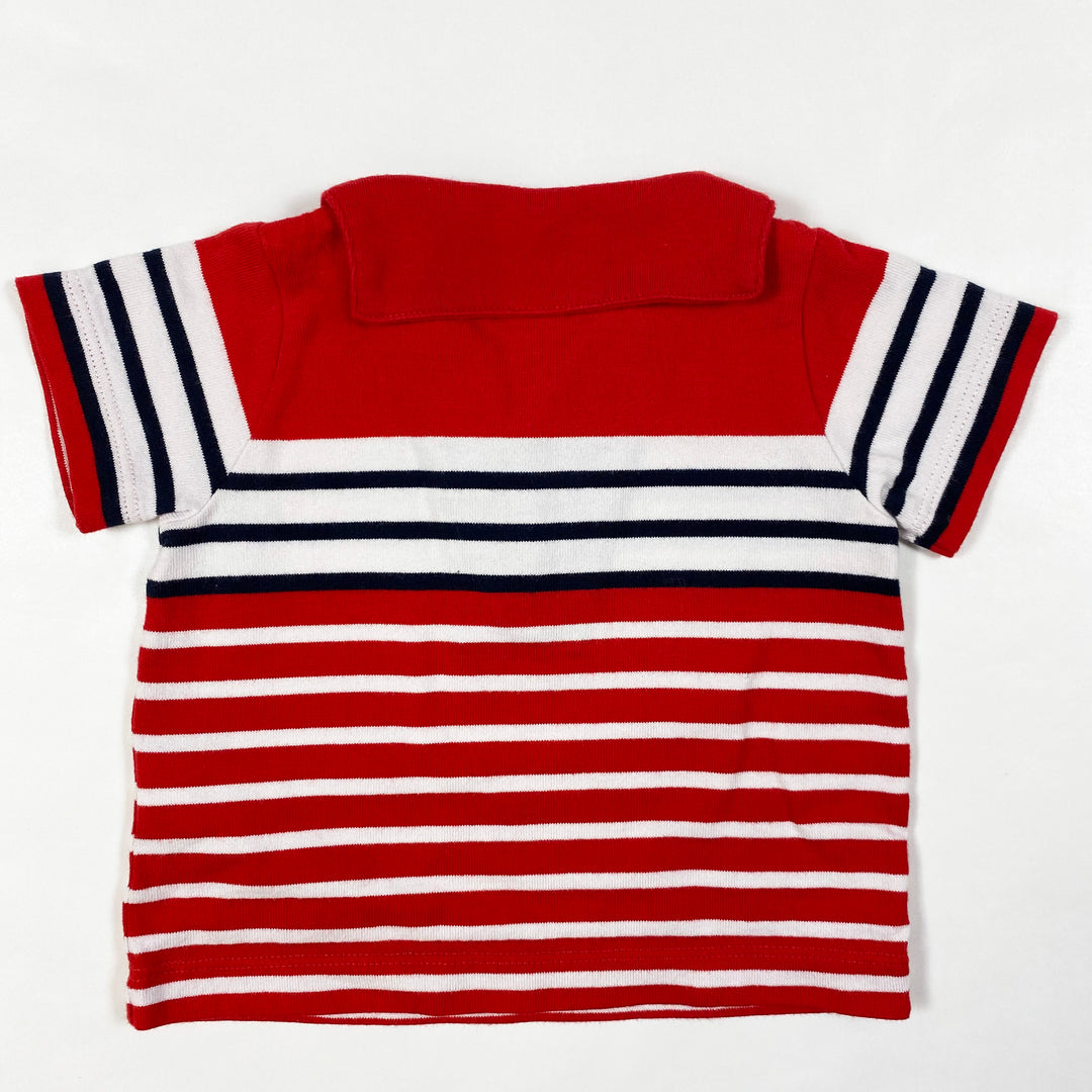 Petit Bateau red stripe sailor t-shirt 6M/67 2