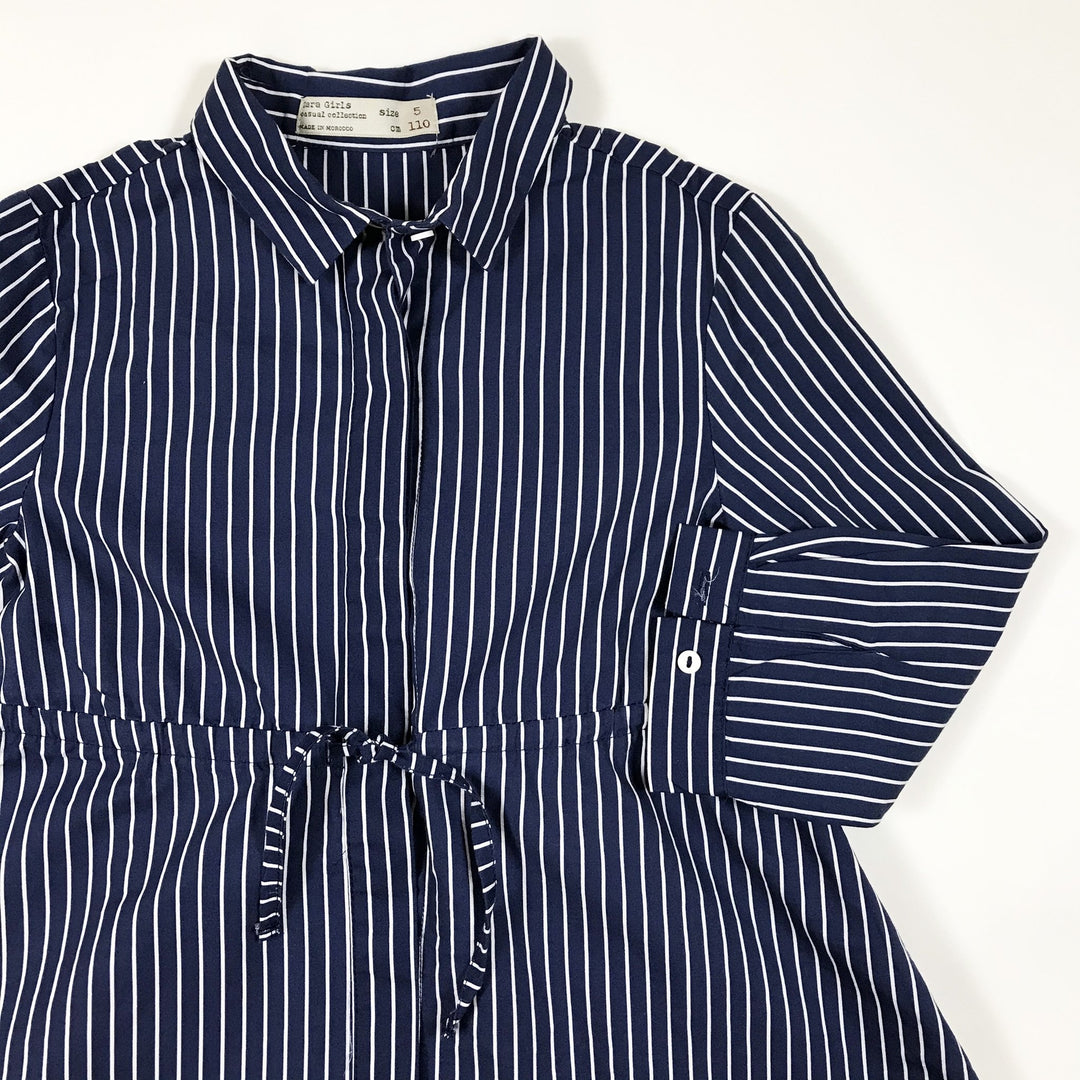 Zara blue pinstripe shirt dress 5Y/110
