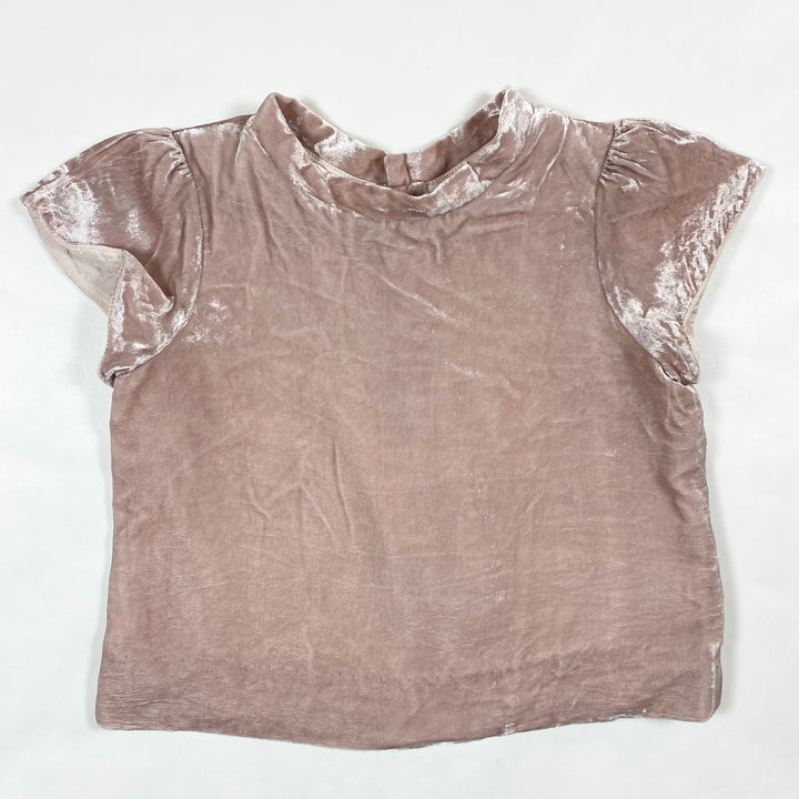 Bonpoint soft pink velvet top 6Y 1