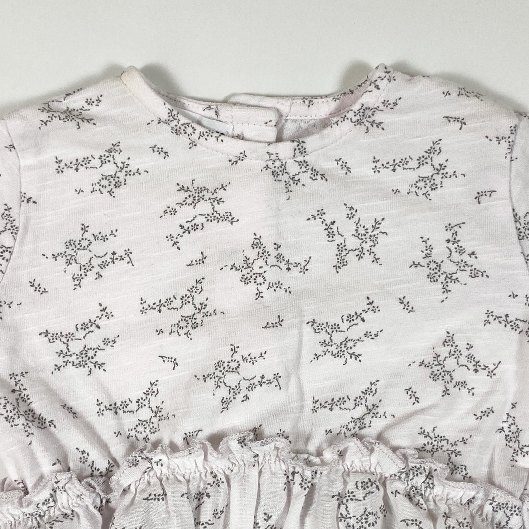 Zara white voluminous long-sleeved romper with ruffles 1-3M/62