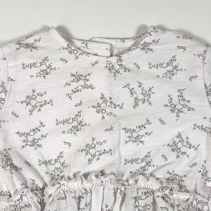Zara white voluminous long-sleeved romper with ruffles 1-3M/62