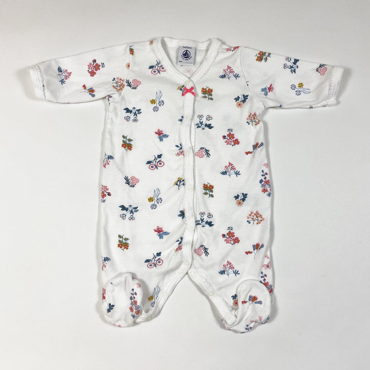 Petit Bateau white floral print long-sleeved pyjamas 1M/54