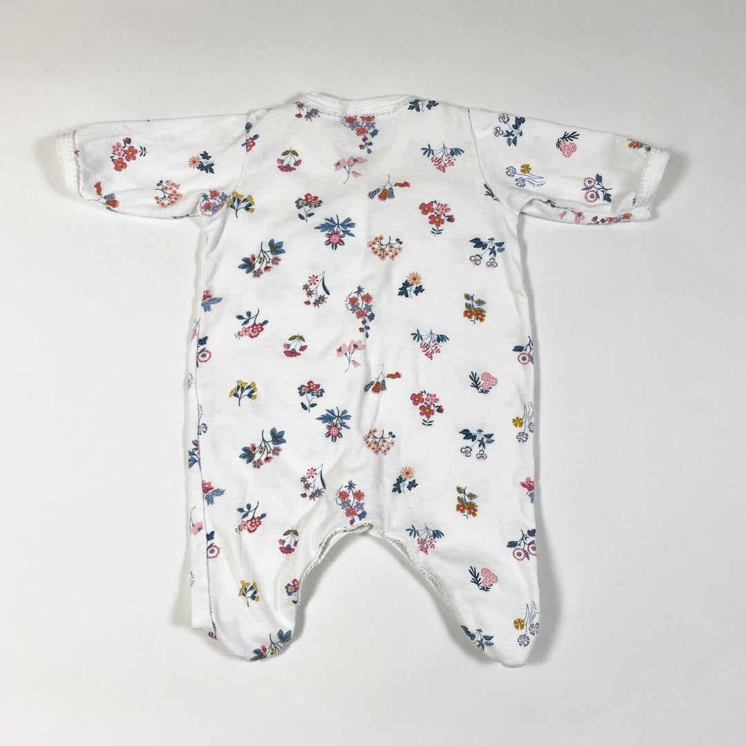 Petit Bateau white floral print long-sleeved pyjamas 1M/54