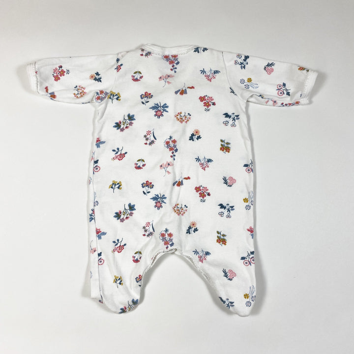 Petit Bateau white floral print long-sleeved pyjamas 1M/54