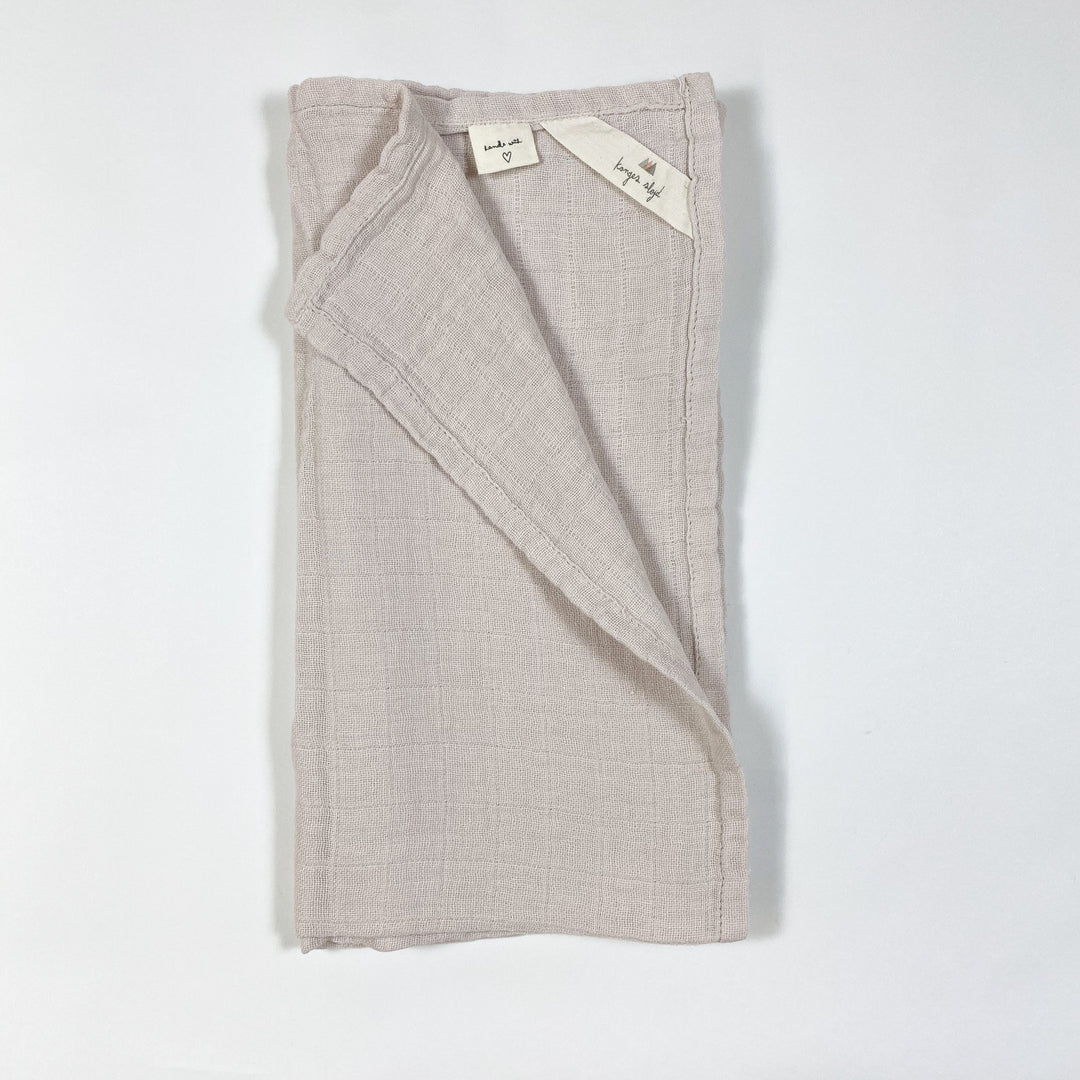 Konges Slojd pale rose muslin blanket set of 3 65x65cm