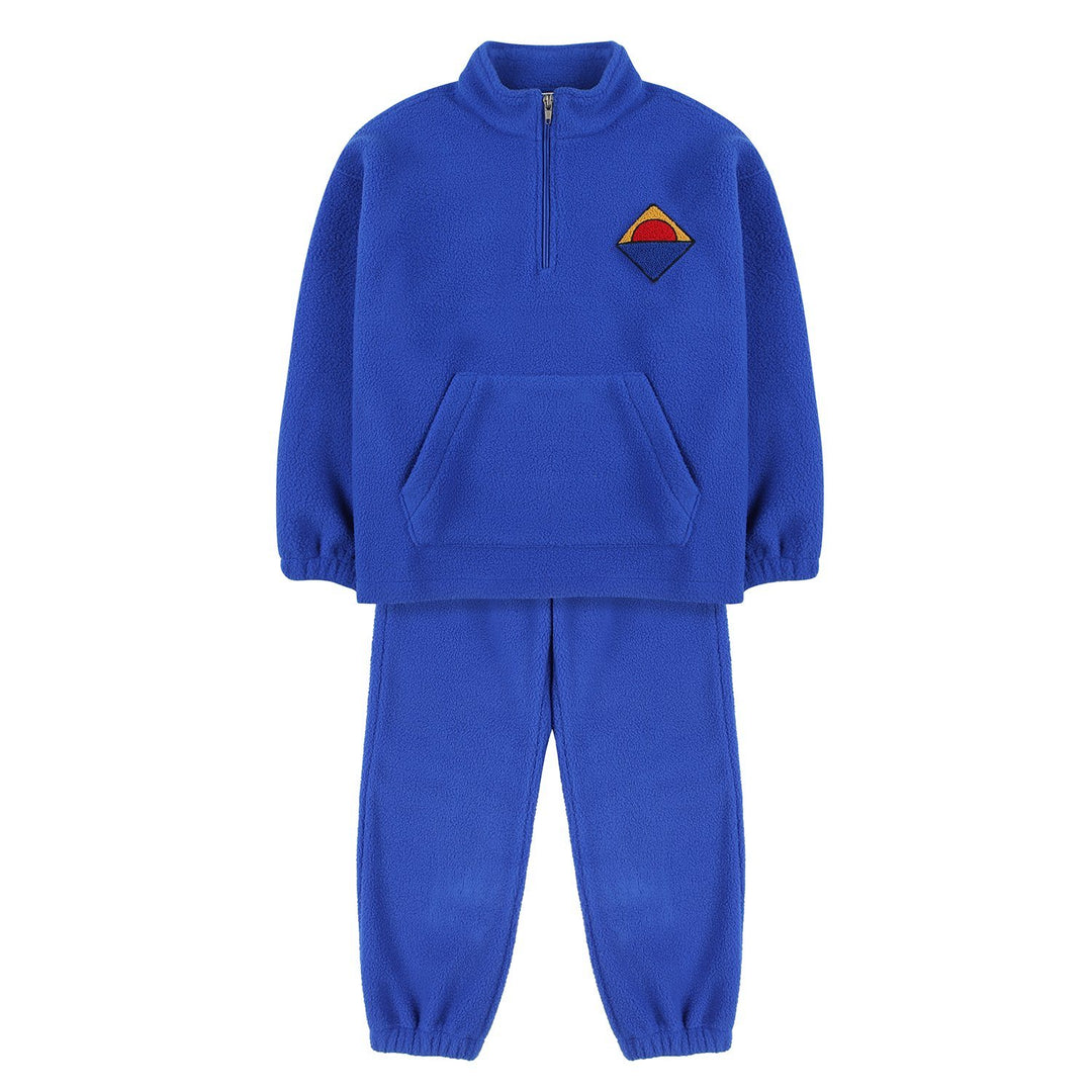 Jelly Mallow blue half-zip fleece sweatshirt and lounge pants Second Season 12-13Y