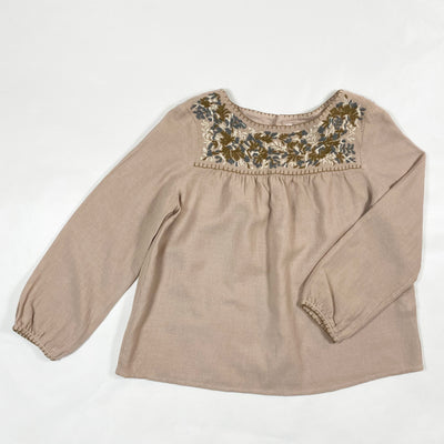 Bonpoint beige embroidered wool blend blouse 6Y 1