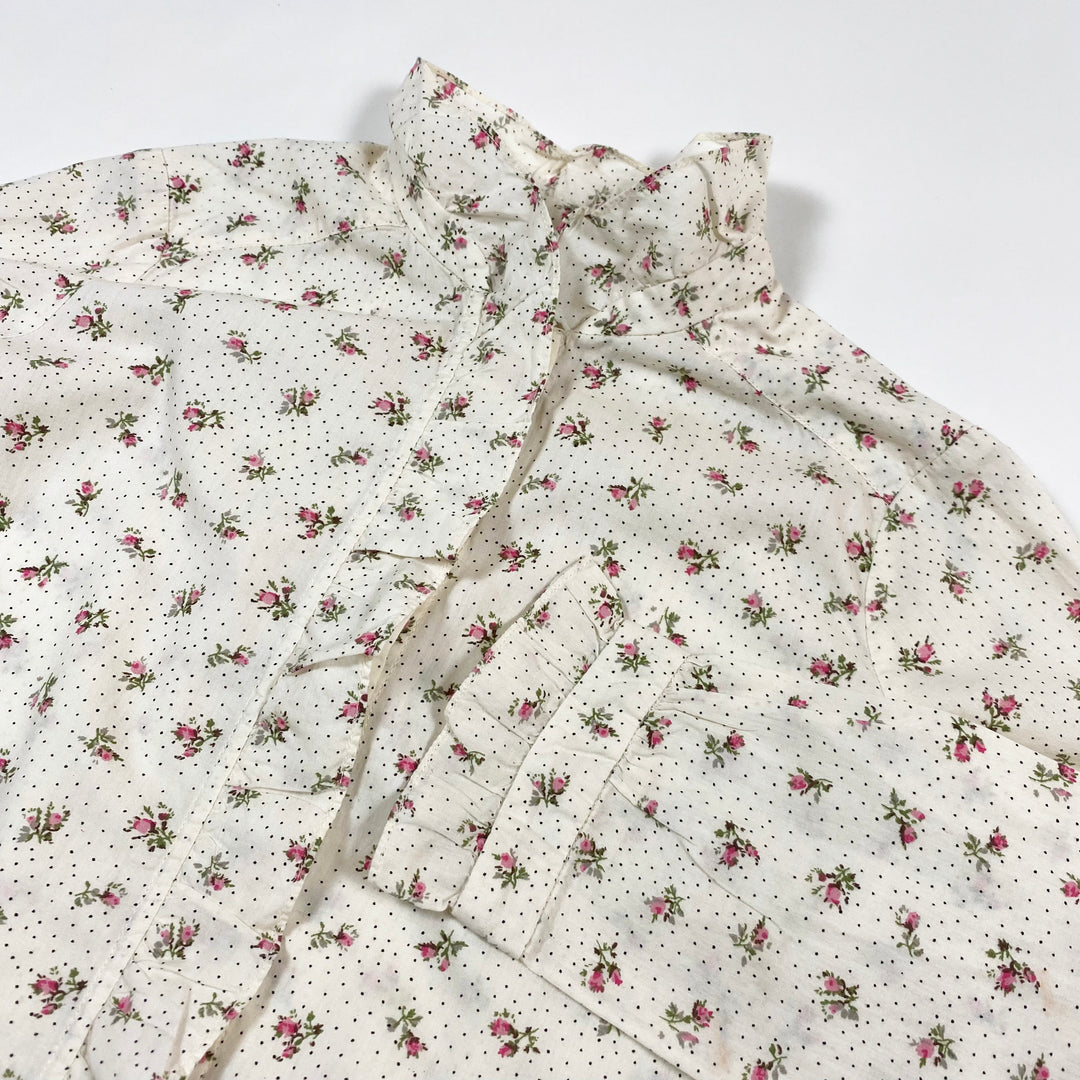 Bonpoint polkadot rose print blouse 6Y 2