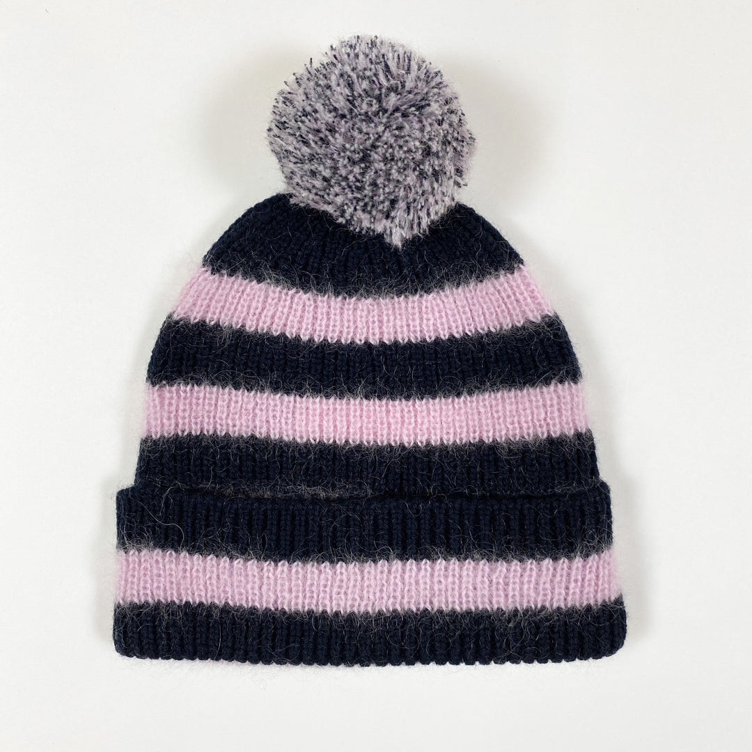 Simple Kids pink striped knit hat Second Season 52-54
