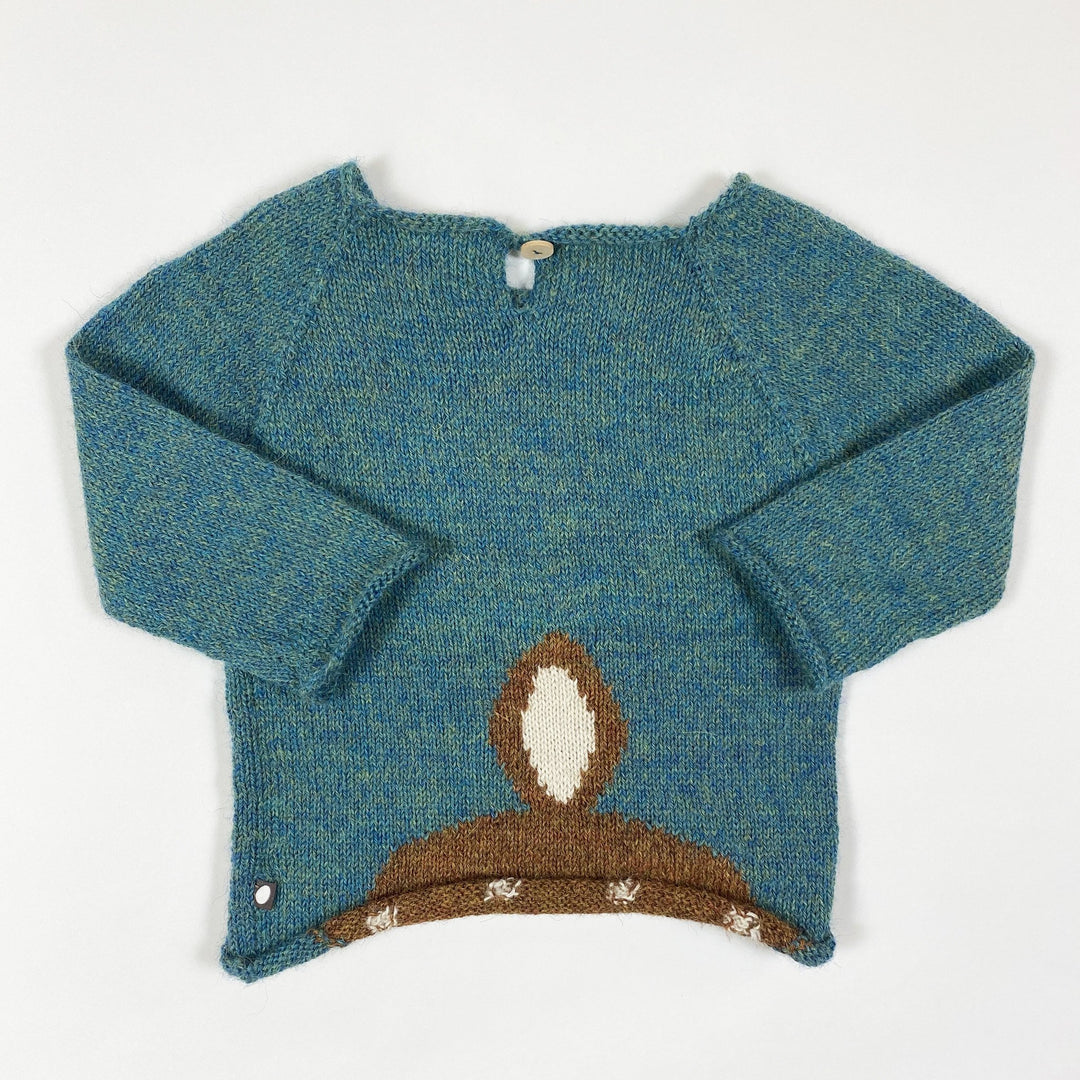 Oeuf NYC grüner Bambi-Strickpullover Second Season 6M