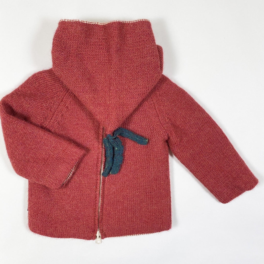 Oeuf NYC red/off-white reversible hoodie with zipper in the back Second Season 6M