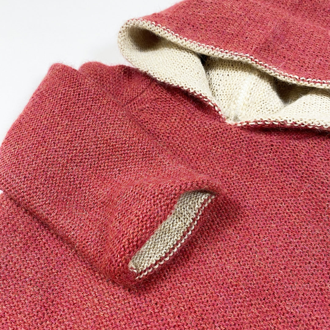 Oeuf NYC red/off-white reversible hoodie with zipper in the back Second Season 6M