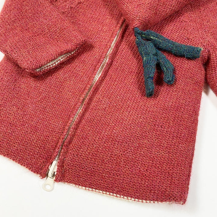Oeuf NYC red/off-white reversible hoodie with zipper in the back Second Season 6M