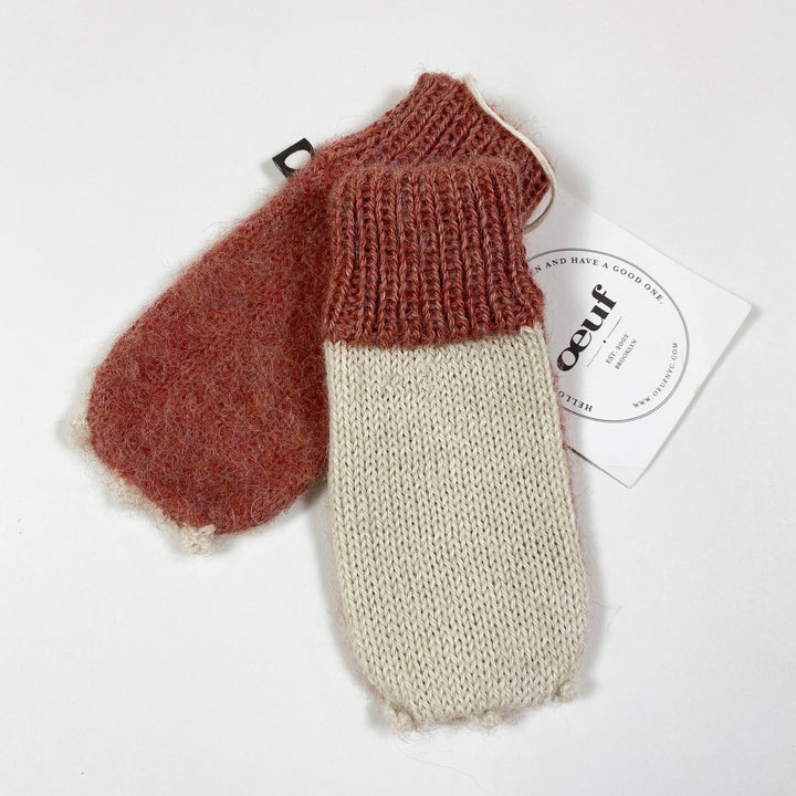 Oeuf NYC rose animal knit mittens Second Season 0/6M