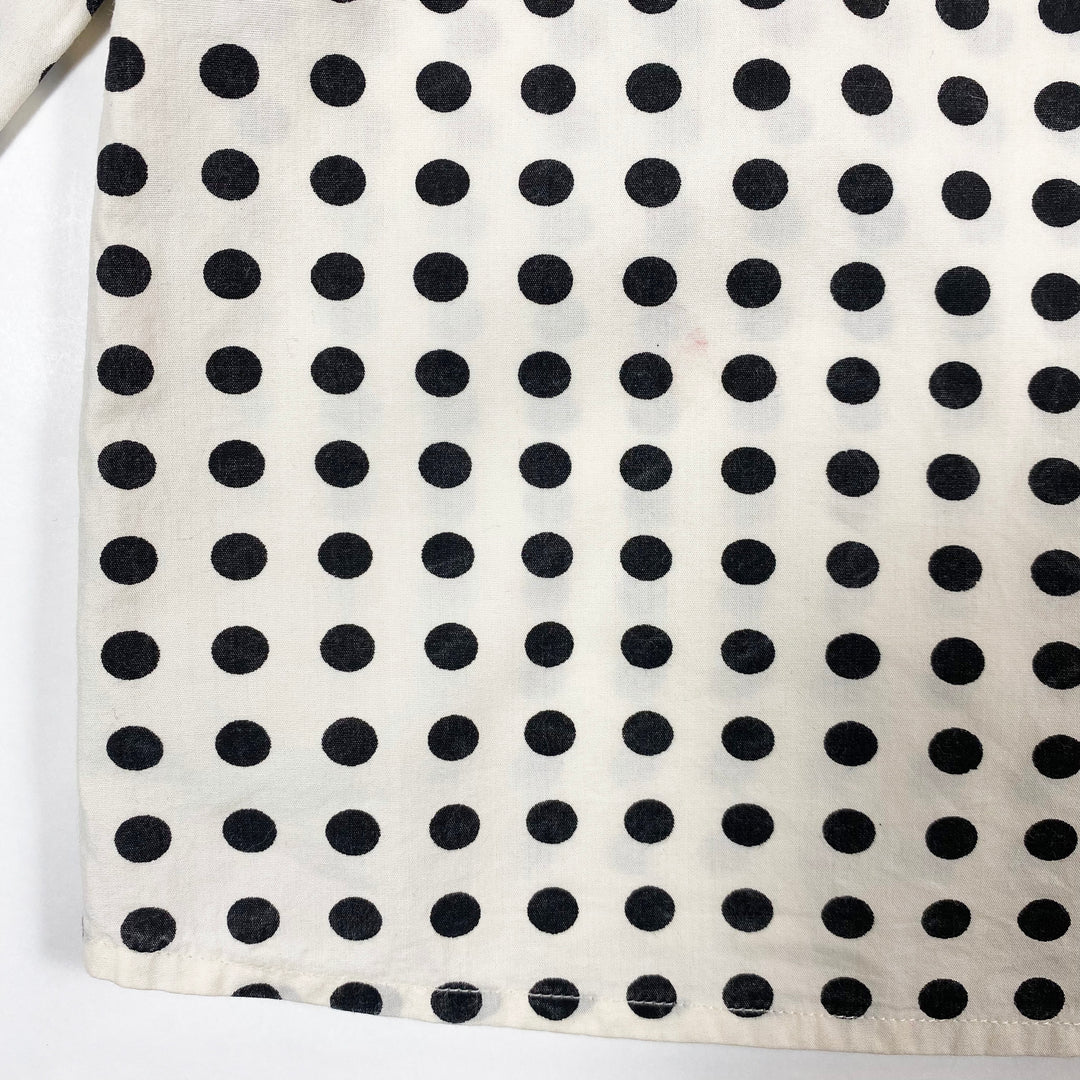 Bonpoint black/white polka dot blouse 6Y 2