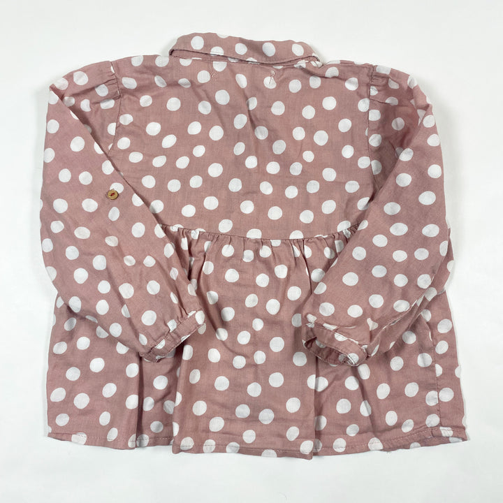 Zara vintage pink polka dot blouse 2-3Y/98 2