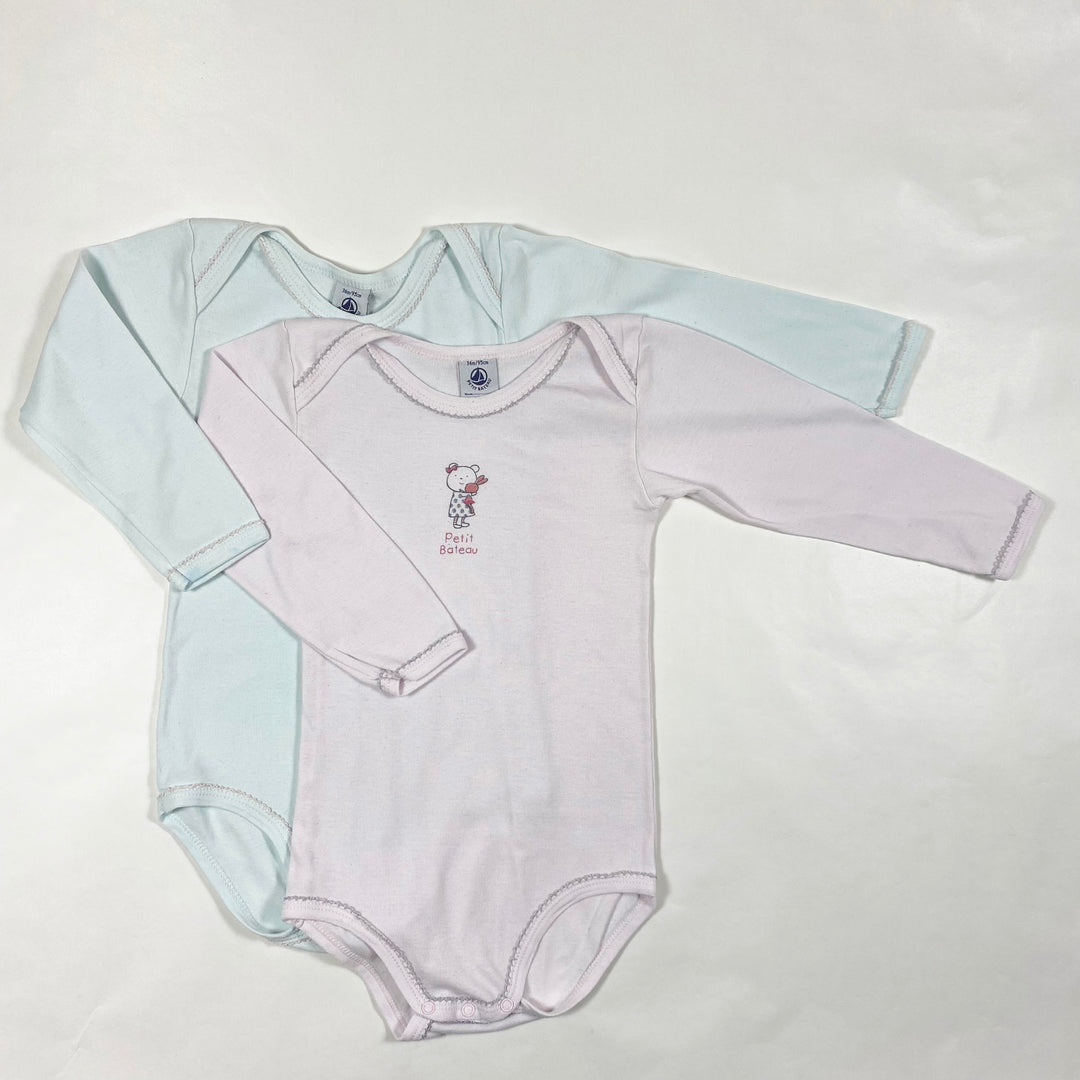 Petit Bateau long-sleeved body set of 2 36M/95 1