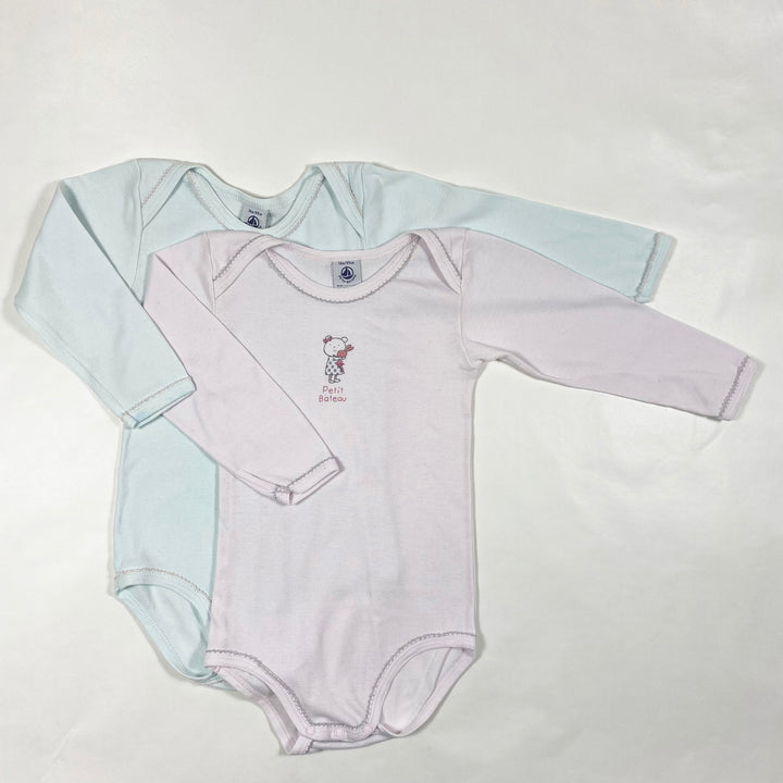 Petit Bateau long-sleeved body set of 2 36M/95 1