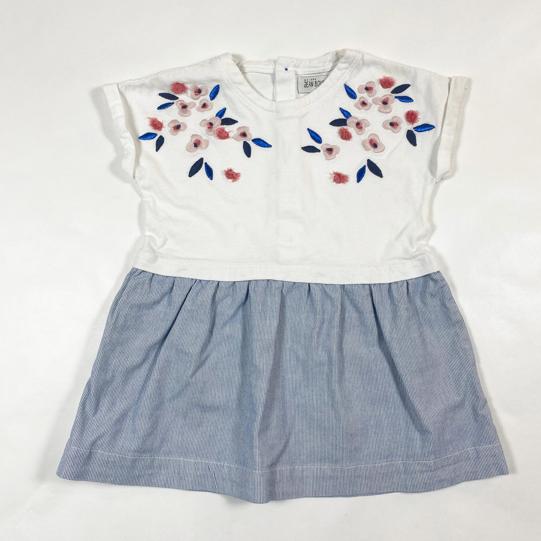 Jean Bourget white/blue embroidered dress 3A/98 1