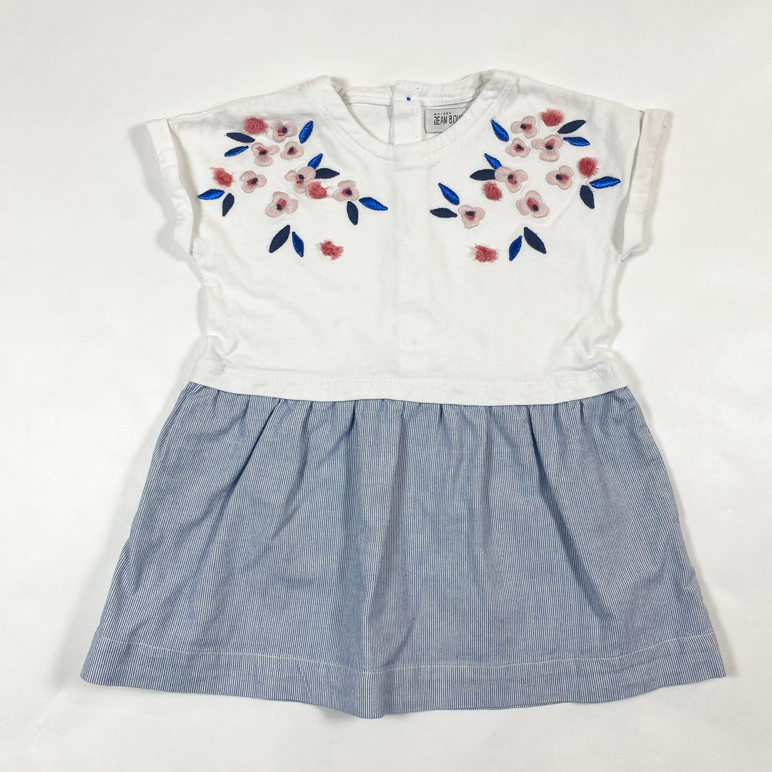 Jean Bourget white/blue embroidered dress 3A/98 1