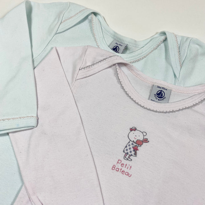 Petit Bateau long-sleeved body set of 2 36M/95 2