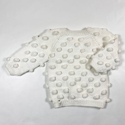 Element Boutique white popcorn knit sweater 18-24M 1