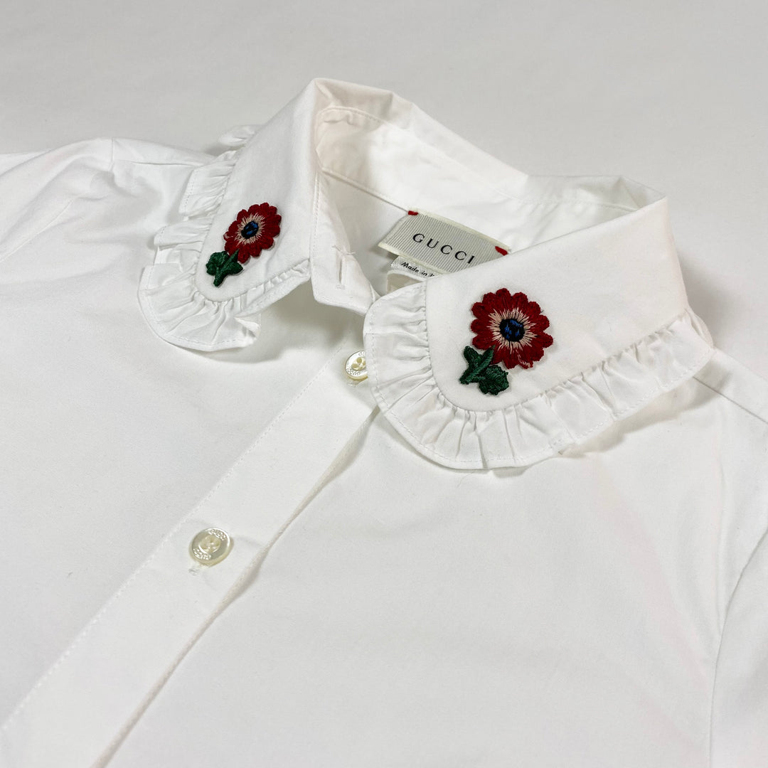 Gucci white floral collar blouse 6Y 1