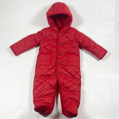 Ralph Lauren red quilted fleece-lined overall 9M 1