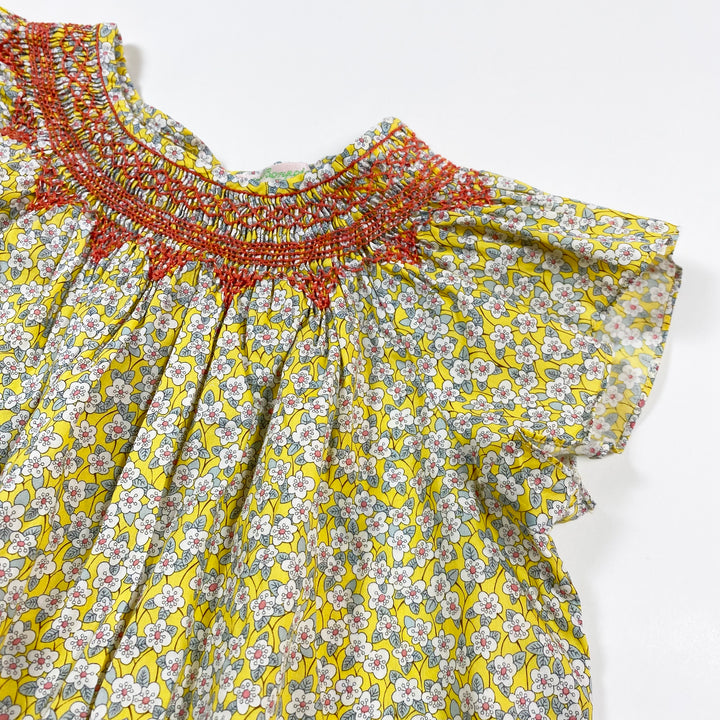 Bonpoint yellow liberty smocked blouse 6Y 2