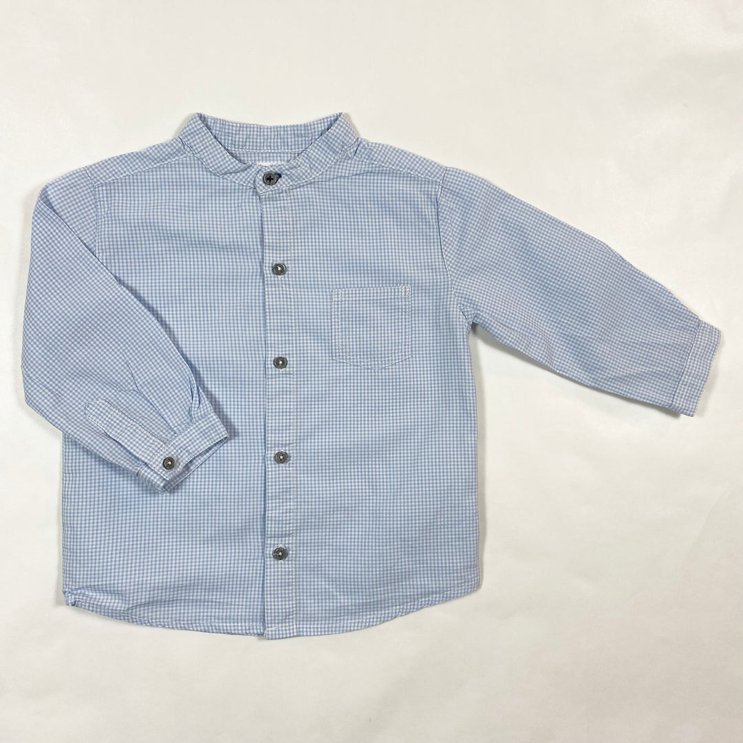 Bout'chou blue checked shirt 24M 1