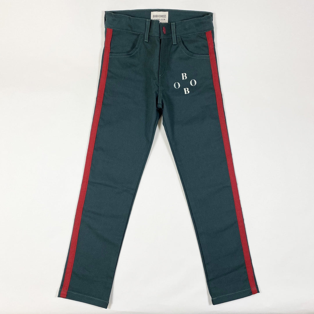 Bobo Choses grüne Jeans mit rotem Streifen Second Season 6-7Y/122cm