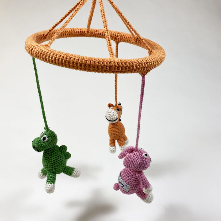 Nature Zoo of Denmark knitted mobile with animals One size
