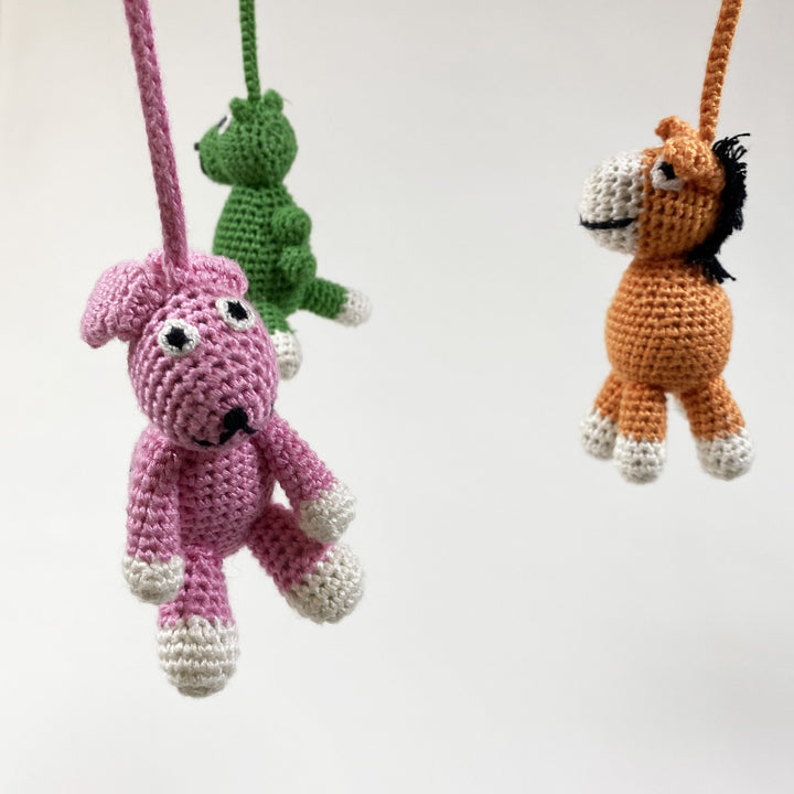 Nature Zoo of Denmark knitted mobile with animals One size