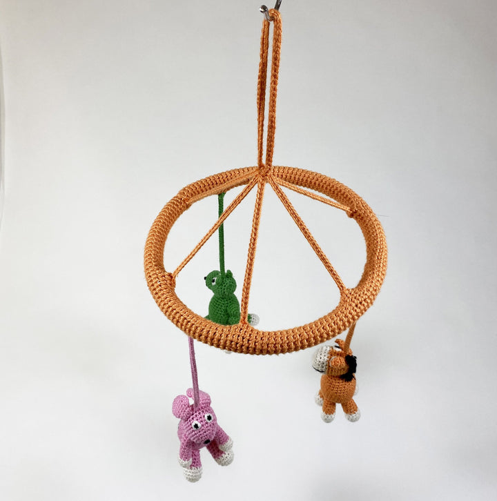 Nature Zoo of Denmark knitted mobile with animals One size