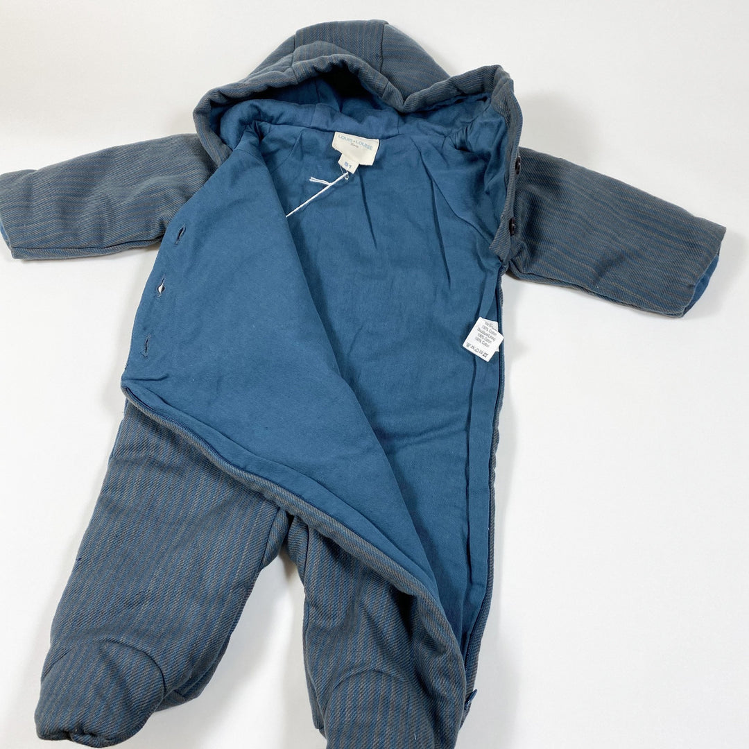 Louis Louise carbon/blue striped Pilot Craie padded overall Second Season 1-3M