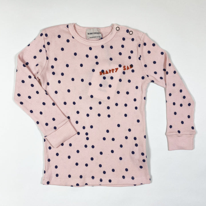 Bobo Choses mellow rose Happysad Confetti rib T-shirt Second Season 24-36M