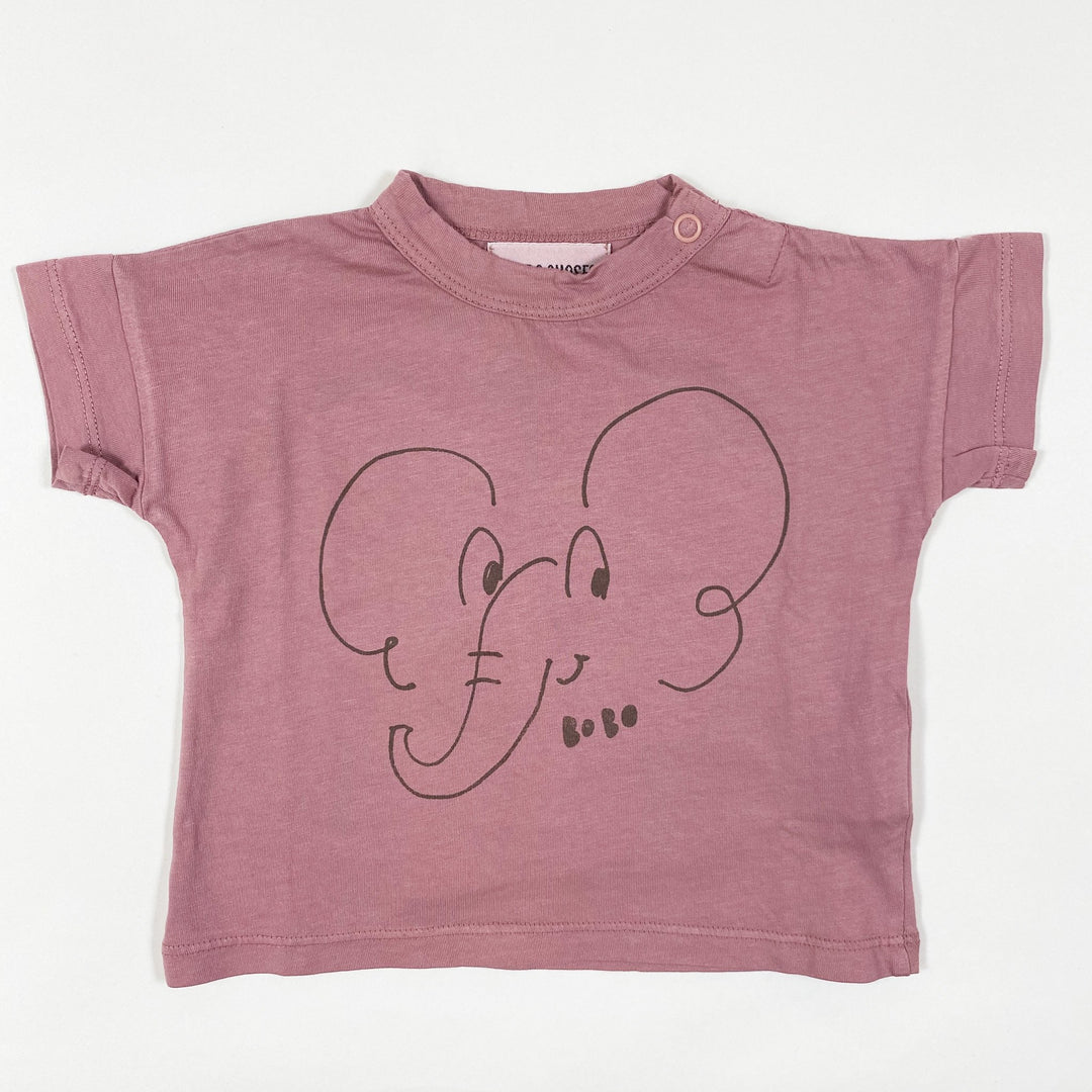 Bobo Choses purple elephant print T-shirt Second Season diff. sizes