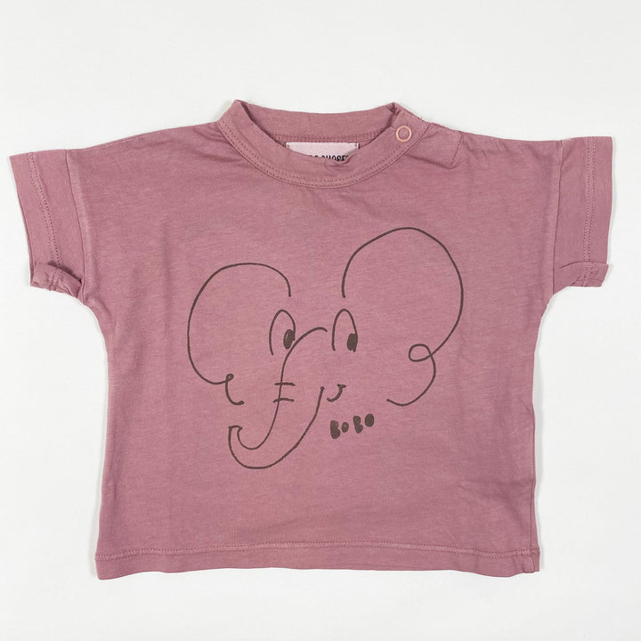 Bobo Choses purple elephant print T-shirt Second Season diff. sizes