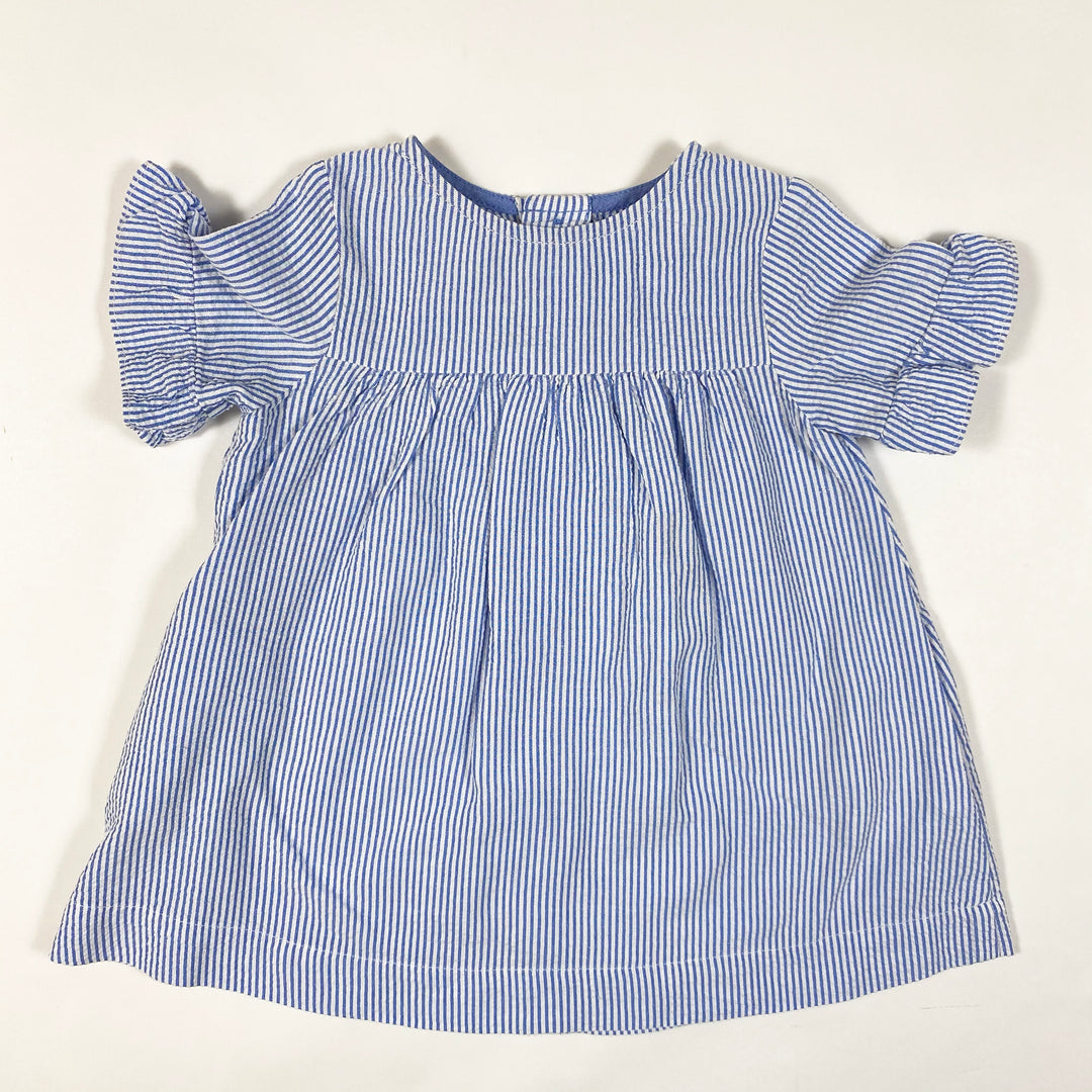 Zara blue striped seersucker dress 9-12M/80