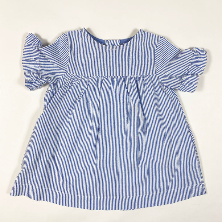 Zara blue striped seersucker dress 9-12M/80