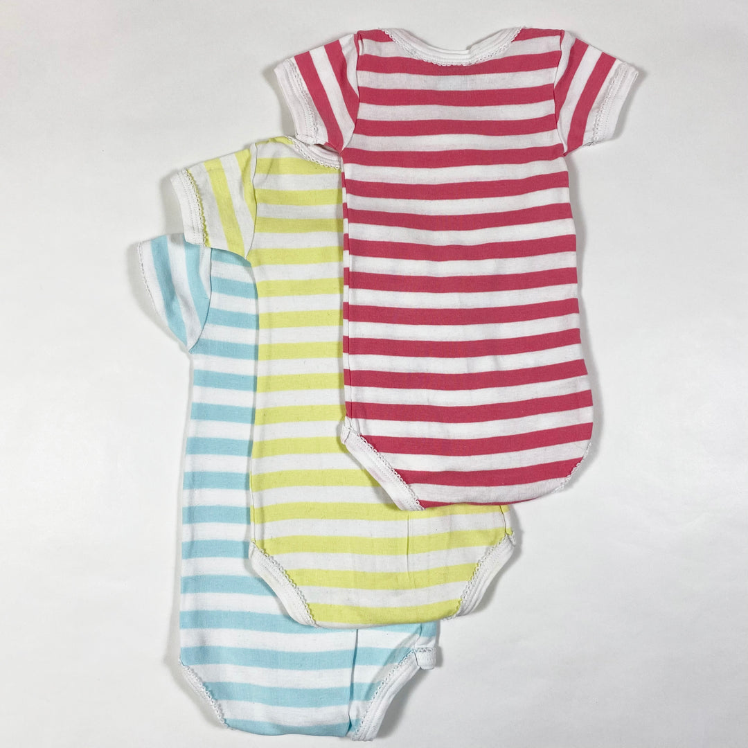 Petit Bateau set of 3 striped short-sleeved bodys 3M/60cm 3