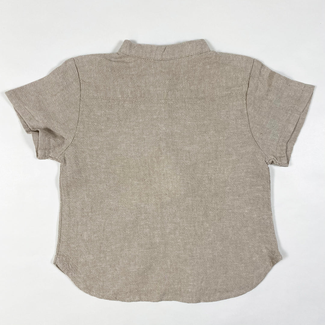 Rylee + Cru grey mason linen shirt Second Season 12-18M