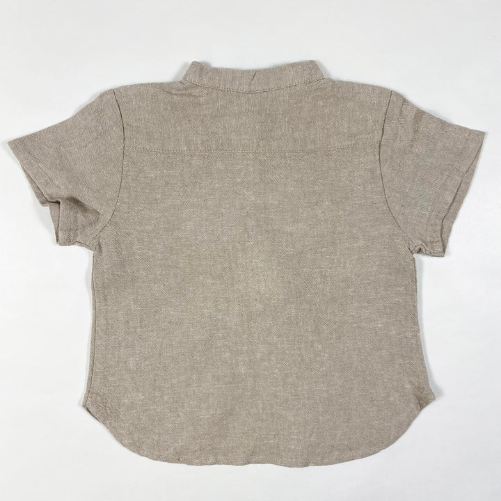 Rylee + Cru grey mason linen shirt Second Season 12-18M
