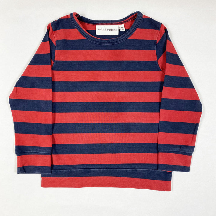 Mini Rodini red and blue striped long-sleeved t-shirt 80-86