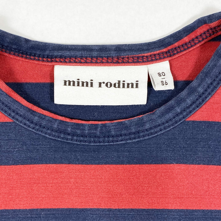 Mini Rodini red and blue striped long-sleeved t-shirt 80-86